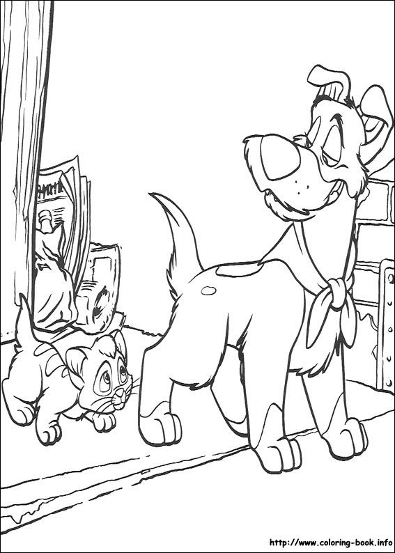 Oliver and Company coloring picture